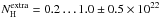\hbox{$N_{\rm H}^{\text{extra}} = 0.2 \dots 1.0\pm0.5\times10^{22}\,$}