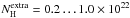 \hbox{$N_{\rm H}^{\text{extra}} = 0.2 \dots 1.0\times10^{22}\,$}