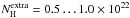 \hbox{$N_{\rm H}^{\text{extra}} = 0.5 \dots 1.0\times10^{22}$}