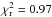 \hbox{$\chi_{\rm r}^2=0.97$}