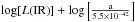 \hbox{$\log[L(\rm IR)]+\log\Big[\frac{a}{5.5\times10^{-42}}\Big]$}