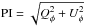 \hbox{${\rm PI}=\sqrt{Q_\phi^2+U_\phi^2}$}