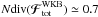 \hbox{${N \text{div} (\bm{\mathcal{F}}_{\rm tot}^{\rm WKB}) \simeq 0.7 }$}