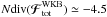 \hbox{${N \text{div} (\bm{\mathcal{F}}_{\rm tot}^{\rm WKB}) \simeq -4.5 }$}