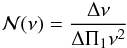 \begin{eqnarray} \label{eqt-nmix} \nmix (\nu) = {\Dnu \over \Tg \nu^2} \end{eqnarray}