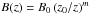 \hbox{$B(z) = B_0 \left( z_0 / z\right)^m$}