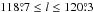 Mathematical equation: \hbox{$118\fdg7 \leq l \leq 120\fdg3$}