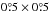 Mathematical equation: \hbox{$0\fdg5 \times 0\fdg5$}