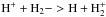 Mathematical equation: \hbox{$\rm H^+ + H_2-> H + H_2^+ $}