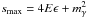 Mathematical equation: \hbox{$s_{\rm max}=4E\epsilon + m_{\gamma}^2$}