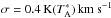 Mathematical equation: \hbox{$\sigma = 0.4\, {\rm K}(T^*_{\rm A})\, \kms$}