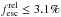 Mathematical equation: \hbox{$f^{\rm rel}_{\rm esc}\le 3.1\%$}