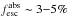 Mathematical equation: \hbox{$f_{\rm esc}^{\rm abs}\sim 3{-}5\%$}