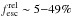 Mathematical equation: \hbox{$f^{\rm rel}_{\rm esc}\sim 5{-}49\%$}