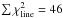 Mathematical equation: \hbox{$\sum{\chi^{2}_{\rm line}} = 46$}