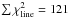 Mathematical equation: \hbox{$\sum{\chi^{2}_{\rm line}} = 121$}