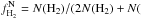Mathematical equation: \hbox{$f^{\rm N}_\HH = N(\HH)/(2N(\HH)+N($}