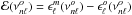 Mathematical equation: \hbox{${\cal E}(\nu^o_{n\ell}) = \epsilon_\ell^m(\nu^o_{n\ell})-\epsilon_\ell^o(\nu^o_{n\ell})$}