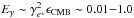 Mathematical equation: \hbox{$E_{\gamma}\sim\gamma_{e^{\pm}}^{2}\epsilon_{\rm CMB}\sim0.01{-}1.0$}