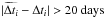 Mathematical equation: \hbox{$|\edt -\Delta t_{{i}}| > 20 \ \textrm{days}$}