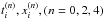 Mathematical equation: \hbox{$t^{(n)}_{i}, x^{(n)}_{i}, (n=0,2,4)$}