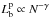 Mathematical equation: \hbox{$L_{\rm b}^{\rm p} \propto N^{-\gamma}$}