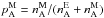 Mathematical equation: \hbox{$p_{\rm A}^{\rm M} = n_{\rm A}^{\rm M} / (n_{\rm A}^{\rm E} + n_{\rm A}^{\rm M})$}
