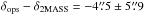 Mathematical equation: \hbox{$\delta_{\rm ops} - \delta_{\rm 2MASS} = -4\farcs5\pm5\farcs9$}