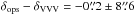 Mathematical equation: \hbox{$\delta_{\rm ops} - \delta_{\rm VVV} = -0\farcs2\pm8\farcs6$}
