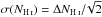 Mathematical equation: \hbox{$\sigma(N_\ion{H}{i}) = \Delta N_\ion{H}{i} /\! \sqrt{2}$}