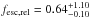 Mathematical equation: \hbox{$f_{\rm esc,rel}=0.64^{+1.10}_{-0.10}$}