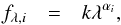 Mathematical equation: \appendix \setcounter{section}{1} \begin{eqnarray} \label{powerlaw} f_{\lambda, i} &=& k \lambda ^{\alpha_{i}}, \end{eqnarray}
