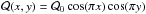 Mathematical equation: \hbox{$\mathcal Q(x,y)=\mathcal Q_0\cos(\pi x) \cos (\pi y)$}