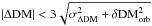 Mathematical equation: \hbox{$|\Delta{\rm DM}| < 3\sqrt{\sigma^2_{\Delta{\rm DM}}+\delta{\rm DM}^2_{\rm orb}}$}