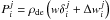 Mathematical equation: \hbox{$P_i^j = \rho_{\rm de}\left(w\delta_i^j + \Delta w_i^j\right)$}