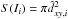 Mathematical equation: \hbox{$S(I_i)=\pi\hat{d}^2_{xy,i}$}