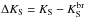 Mathematical equation: \hbox{$\Delta K_{\rm S} = K_{\rm S} - K_{\rm S}^{\rm br}$}
