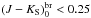 Mathematical equation: \hbox{$(J-K_{\rm S})_0^{\rm br} < 0.25$}
