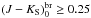 Mathematical equation: \hbox{$(J-K_{\rm S})_0^{\rm br} \geq 0.25$}
