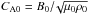 Mathematical equation: \hbox{$C_{{\rm A}0}=B_0/\!\sqrt{\mu_0 \rho_0}$}