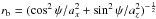 Mathematical equation: \hbox{$r_{\rm b}=(\cos^2 \psi/a_x^2+\sin^2 \psi/a_z^2)^{-\frac{1}{2}}$}