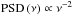 Mathematical equation: \hbox{$\mathrm{PSD\left(\nu\right)}\propto\nu^{-2}$}