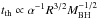 Mathematical equation: \hbox{$t_{\mathrm{th}}\propto\alpha^{-1} R^{3/2}M_{\mathrm{BH}}^{-1/2}$}