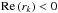 Mathematical equation: \hbox{$\mathrm{Re}\left(r_{k}\right)<0$}