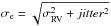 Mathematical equation: \hbox{$\sigma_{\rm e} = \sqrt{\sigma_{\mathrm{RV}}^{2}+jitter^{2}}$}