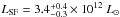 Mathematical equation: \hbox{$L_{\mathrm{SF}} = 3.4\substack{+ 0.4 \\ - 0.3} \times 10^{12}~L_{\odot}$}