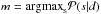 \hbox{$m = \mathrm{argmax}_{\rm s} \mathcal{P}(s|d)$}
