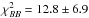 \hbox{$\chi_{BB}^2=12.8\pm6.9$}
