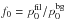 \hbox{$f_0 = p_0^{\rm fil}/p_0^{\rm bg}$}