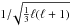 \hbox{$1/\!\sqrt{\frac{1}{3} \ell(\ell+1)}$}